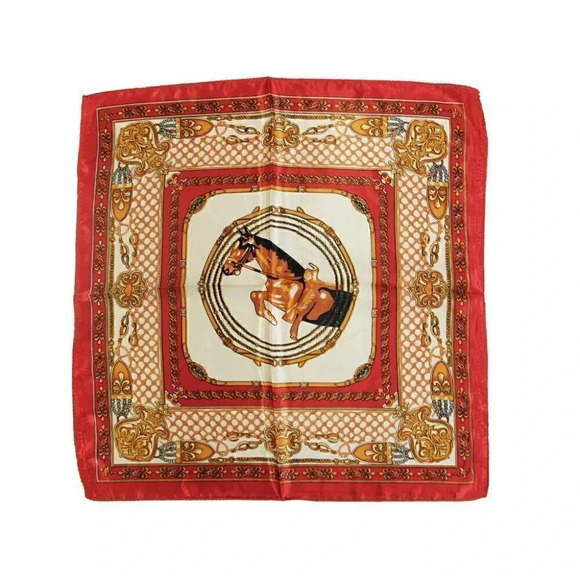 NEW Red Equestrian Horse Western Cowboy Scarf - Picture 1 of 5